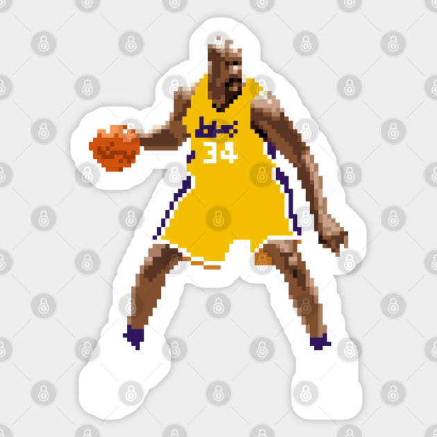 Shaquille O'Neal Pixel Dribble Sticker by qiangdade